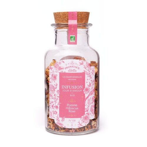 N°8 Jour d'Amour - Pomme, Hibiscus, Rose - Infusion bio 70g