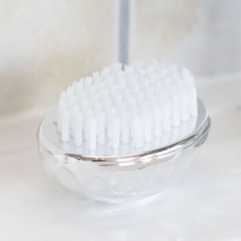 Brosse à ongles en plastique, couleur chrome, 6 x 4,5 cm 4