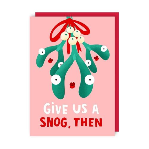 Snog Funny Christmas Card Pack of 6