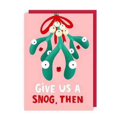 Snog Funny Christmas Card Pack of 6