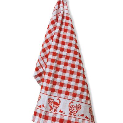 Kitchen towel "KITTY", red
