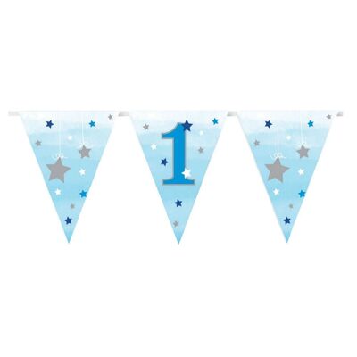 One Little Star Boy Paper Flag Bunting
