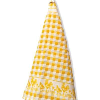 Kitchen towel "CHICKEN-PARADE", yellow