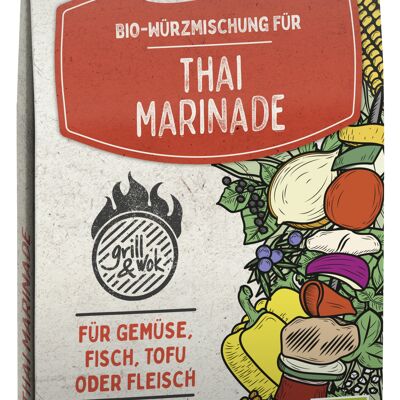 Mélange d'assaisonnements BIO Beltane Grill & Wok pour marinade thaï 10 plateaux