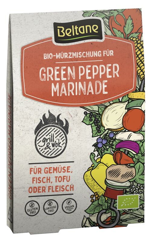 BIO Beltane Grill&Wok Würzmischung für Green Pepper Marinade 10er Tray