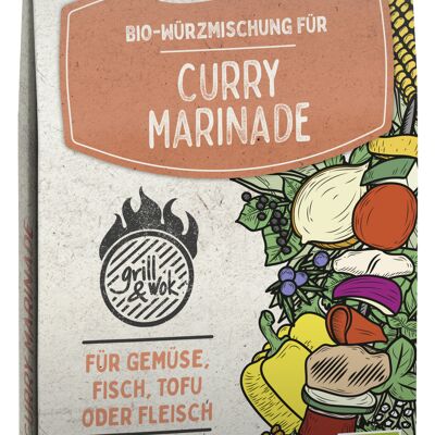 Mix di condimenti BIO Beltane Grill&Wok per marinata al curry 10 vaschette