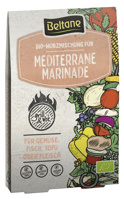 BIO Beltane Grill&Wok Würzmischung für Mediterrane Marinade 10er Tray
