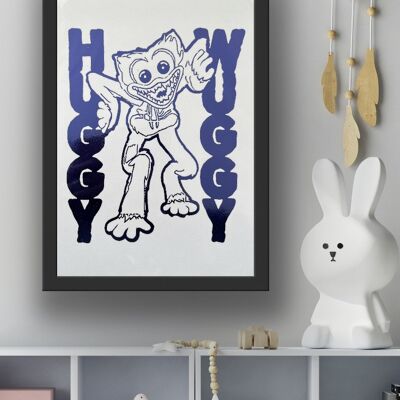 Huggy Wuggy Foil Print A5 Unframed