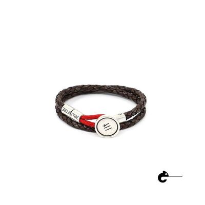 Men's Bracelet | Button - vintage leather