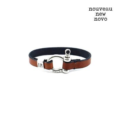 Men's Bracelet | Grand Selfish - camel & dark blue