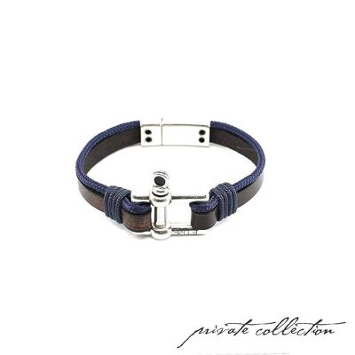 Men's Bracelet | Le Rectangle - Cuir&Bleu