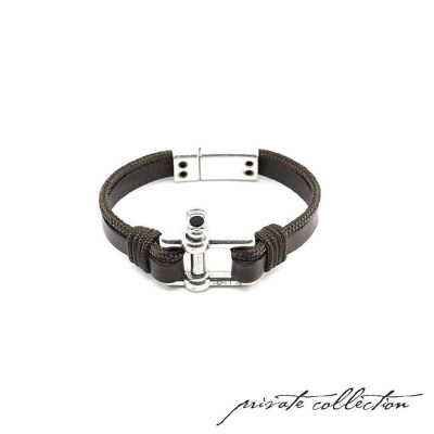 Men's Bracelet | Le Rectangle - Cuir&Marron