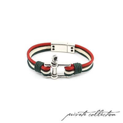 Men's Bracelet | Le Rectangle - Rouge&Vert
