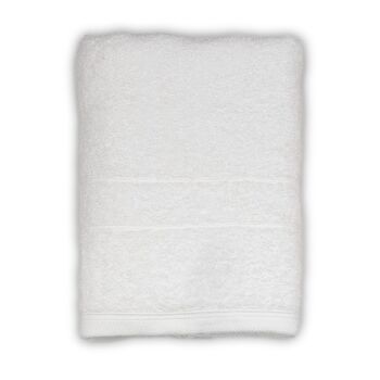 Serviette de douche SIGNET - blanc - bouillant / résistant au chlore, qualité hôtelière