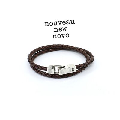 Men's Bracelet | MiraGaya - dark brown vintage leather