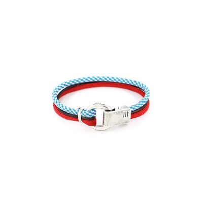 Men's Bracelet | Ribeira Silver - triple rouge&bleu