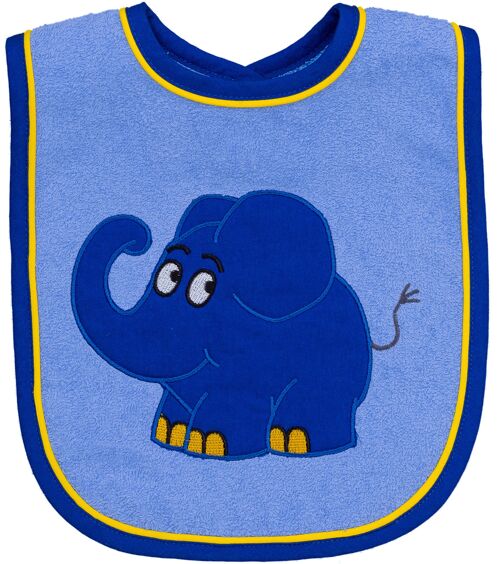 Lätzchen blauer Elefant, blau