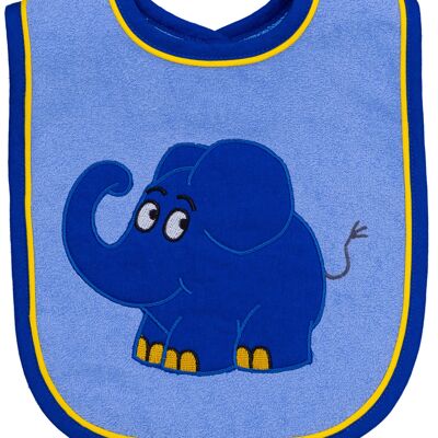 Bavoir éléphant bleu, bleu