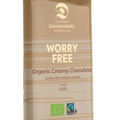Worry free Organic, fairtrade creamy  chocolate bar 46% 12x70g