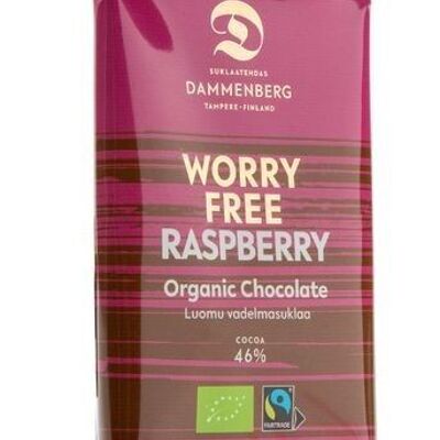 Worry-free Organic, fairtrade raspberry chocolate buttons 46% 10x70g