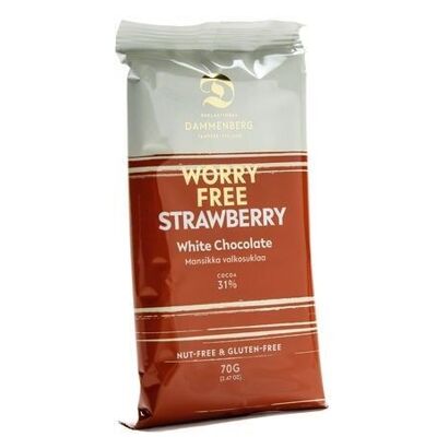 Strawberry white chocolate bar Cacao trace 31% 10x70g