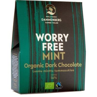 Worry-free Organic, fairtrade mint dark chocolate buttons 56% 10x90g