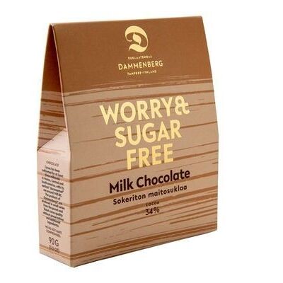 Worry- and Sugar-free milk chocolate buttons 34% 10x90g