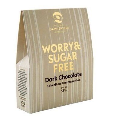 Worry- and Sugar-free dark chocolate buttons 55% 10x90g