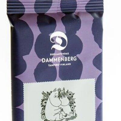 Moomin blueberry milk chocolate bar 43 % soy-free 10x70g
