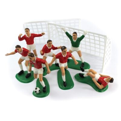 Football Cake Decoration Set Red