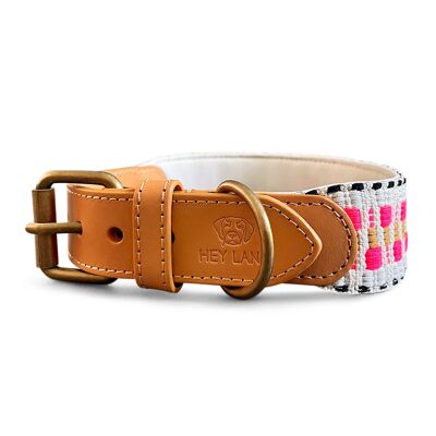 Collier pour chien rembourré Premium - Rose