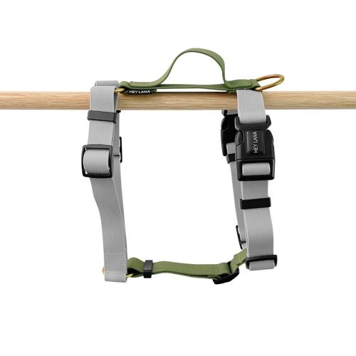 Outdoor harness - 5-way adjustable - grey/green