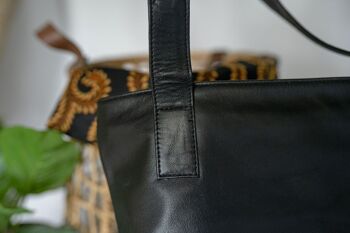 BaliBatiks -Sac Shopper - Sac Cuir - Bali - Batik - Noir (100.212) 5