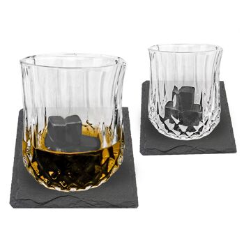 Ensemble verres et pierres à whisky Bar Originale 4