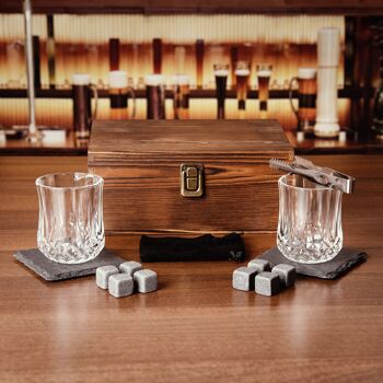 Ensemble verres et pierres à whisky Bar Originale 2