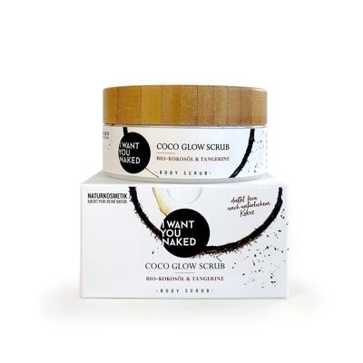 COCO GLOW BODY SCRUB with organic coconut oil & tangerine, 200ml