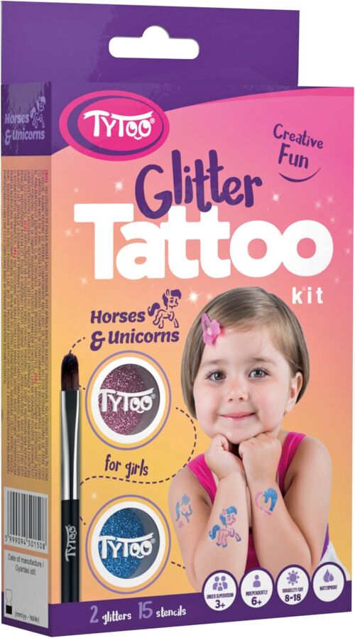 TyToo Horses&Unicorns Glitter tattoo kit