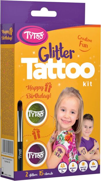 Kit de tatouage TyToo Happy Birthday Glitter 1