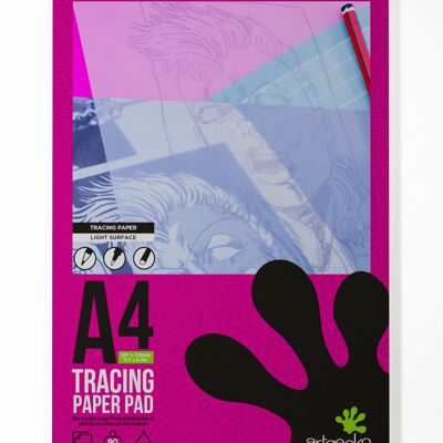 Artgecko Pro Tracing Paper Pad A4 Portrait - 50 Sheets 90gsm