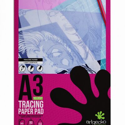 Artgecko Pro Tracing Paper Pad A3 Portrait - 50 Sheets 90gsm