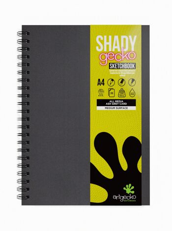 Artgecko Shady Sketchbook A4 Portrait - 70 pages (35 feuilles) 200 g/m² carte grise 2