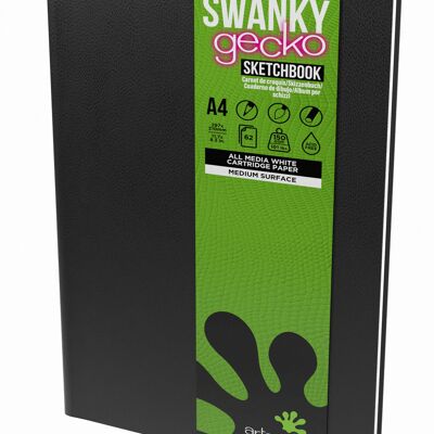 Artgecko Swanky Sketch Journal A4 Portrait - 124 Pages (62 Sheets) 150gsm White Cartridge Paper