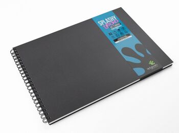 Artgecko Splashy Sketchbook A3 Paysage – 40 pages (20 feuilles) 300 g/m² papier cartouche blanc 4