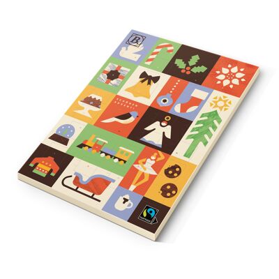 B. Calendario dell'Avvento al cioccolato in carta stagnola 75g, FT-Cert
