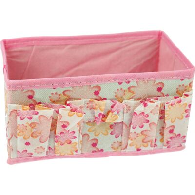 Organiseur beauté rose Dimensions : L 18cm x P 10 cm x H 9 cm