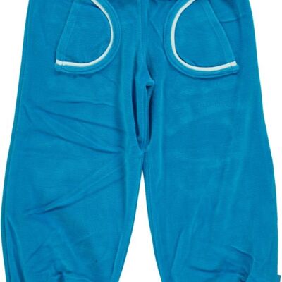 Pants. Velvet. Solid color Ocean Blue