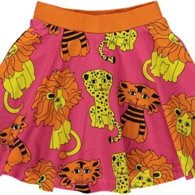 Sun Skirt. Lion, tiger and leopard Carmine