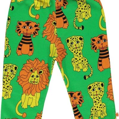 Pants. Sweat Lion, Tiger & Leopard Green