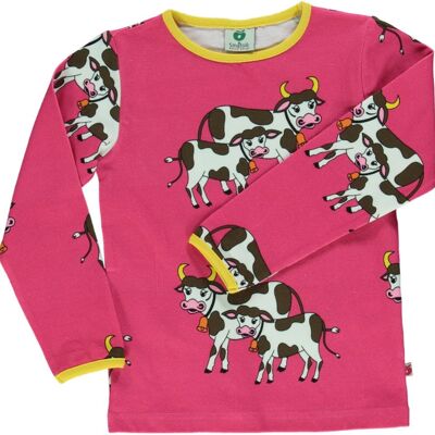 T-shirt LS. Cow Carmine