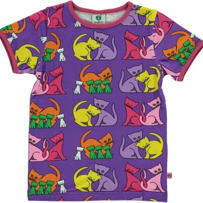 T-shirt SS. Cat Purple Heart